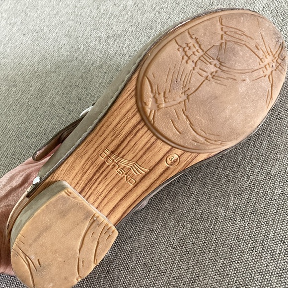 Dansko Women's Beige Buckle Mules - Picture 8 of 11
